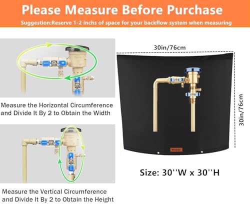 Winter Pipe Insulation Cover (5˚F) ,Insulated Backflow Preventer - Image 2