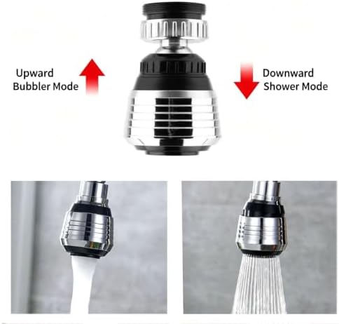 360° Rotate Swivel Water Saving Tap Aerator Diffuser Faucet Nozzle Filter Adapter, Fit M22 M24 Kitchen Sink & Utility Faucets - Image 2
