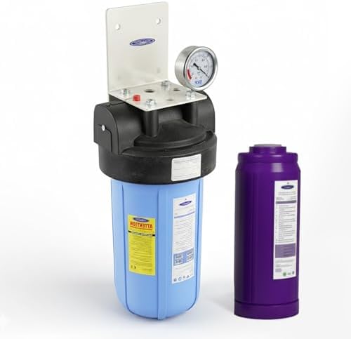 Compact Whole House Water Filter, Smart Series (3-6 GPM | 1-2 People), Single, Includes 1" Connection | Crystal Quest by CrystalQuest