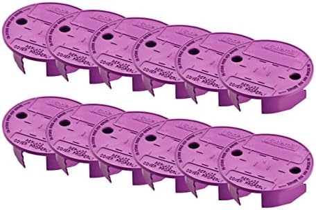 Underhill Sprinkler Valve Round Box Lid, VersaLid 6 Inch to 7 Inch Universal, Cover for Automatic Irrigation System, Lawn, Purple, VL-6P-24, 24 Pack by Underhill