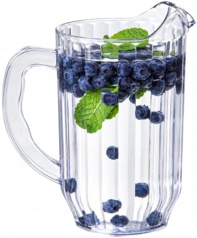 Restaurantware 47 oz Clear Plastic Water Pitcher, Beer and Juice Jug, 1 Ct by Restaurantware