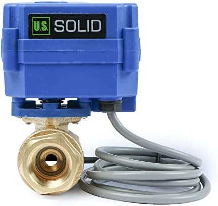 U.S. Solid Water Leak Detector with Auto Shutoff Valve, Sound Alarm, 1/2" Motorized Brass Ball Valve & 3 Sensors, Home Flood Prevention & Water Damage Defense for Basement, Laundry, Water Heater - Image 2
