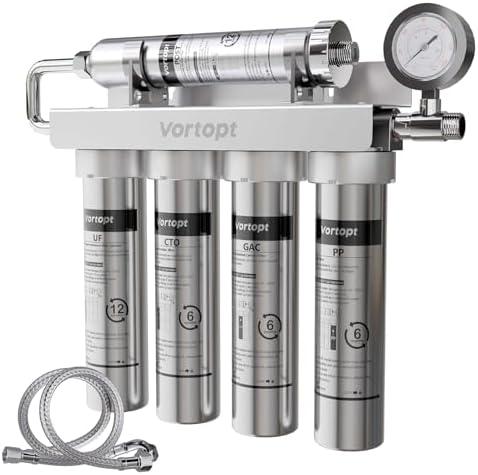 Vortopt Under Sink Water Purifier System, U2 Stainless Steel Water Filter by Vortopt