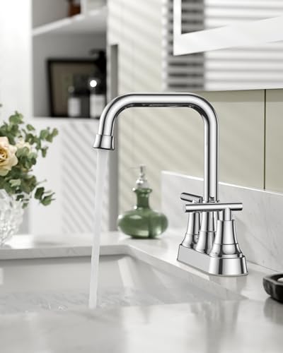 FORIOUS RV Chrome Bathroom Faucet for Sink, 4 in Bathroom Faucet Centerset - Image 7