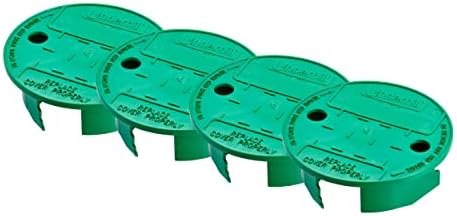 Underhill Sprinkler Valve Round Box Lid, VersaLid 6 Inch to 7 Inch Universal Cover for Automatic Irrigation System, Green, VL-6-4, 4 Pack by Underhill