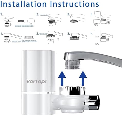 Vortopt T1 Faucet Water Filter for Sink, NSF Certified, 400-Gallon Capacity - Image 6