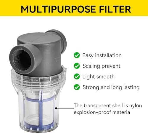 3/4'' Female NPT in-Line Strainer - Garden Hose Filter for High Pressure Washer, Sediment Filter with 100 Mesh Stainless Steel Screen (3/4'' 100 Mesh) - Image 5