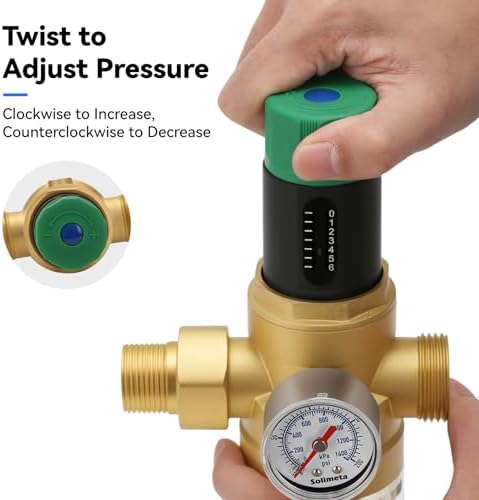 Spin Down Sediment Filter with Pressure Reducer and Pressure Gauge, 50/100 Micron Precision, 3/4"NPT - Image 3