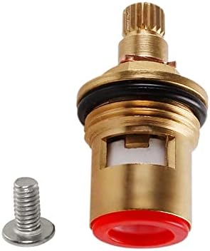 Brass Ceramic Cartridge, G1/2" Tap Ceramic Stem Cartridges Replacement for Hot Cold Water Faucet Spool Valve (Type N2- H46mm) by TOOLSTAR
