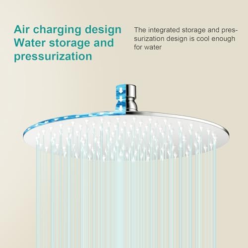 All Metal 10Inch Rain Shower Head - Heavy Duty Stainless Steel, Easy Install, High Water Flow, Ultra-Thin Modern Design for Bathroom (Chrome) - Image 4