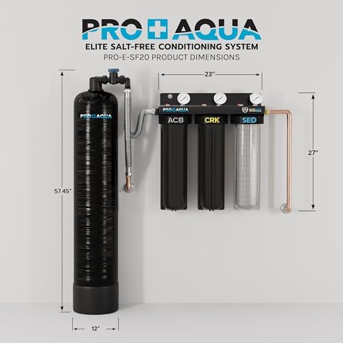 PRO+AQUA 20 GPM Salt-Free Whole House Softener with 3-Stage Well Water Filter System - Image 6