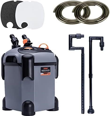 SUNWEN Aquarium External Ultra-Quiet Canister Filter, Fish Tank Water Circulation Filter with Filter Media 171/225/266/317/397GPH - Image 4