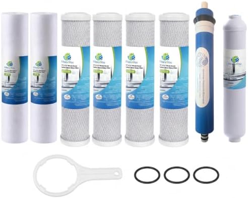 CFS 8 Pc RO Kit 50 GPD Membrane Wrench and O-Rings for MAX-ES50 ROES-50 by CompleteFiltrationServices