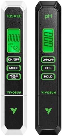 VIVOSUN Digital pH Meter TDS EC Meter for Water 0.01 Accuracy Hydroponics by VIVOSUN