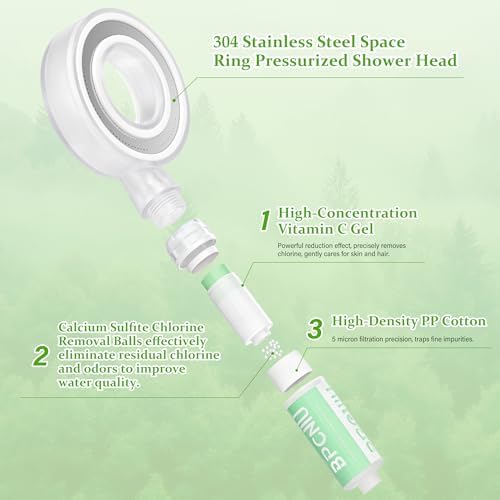 Aromatherapy Shower Head with Handheld – Filtered High Pressure Spa Shower for Softer Skin & Hair, Hard Water Filter with Woody Cedar Scent (forest) - Image 2