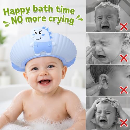 Baby Bath Visor Baby Shower Cap Shield Soft Adjustable Hair Wash Hat - Image 5