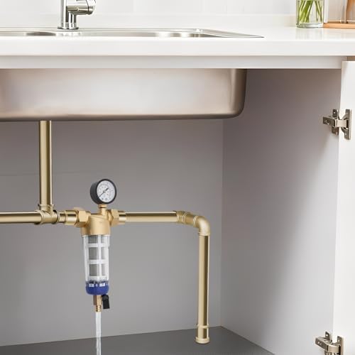 Reusable Whole House Spin Down Sediment Water Filter 40μm Flushable Prefilter Filtration 1.26" MNPT + 3/4" FNPT,Spin Down Filter Pressure Range 1-20Bar/14.5-290.1PSI - Image 6