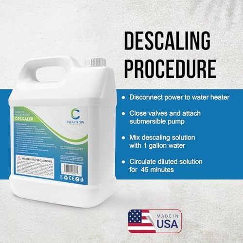 Tankless Water Heater Descaler - Premium Descaler for Tankless Water Heater Systems, Restores Heating Efficiency, Nontoxic, Biodegradable, Made in USA! 128 Ounce (1 Gallon) - Image 4