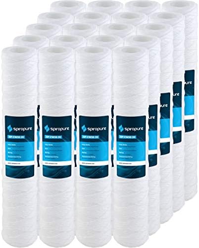 SpiroPure SP-CW30-20 20x2.5 30 um Sediment Water Filter SWC-25-2030 (20PK) by SpiroPure
