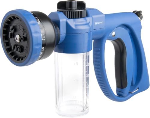 2-Pack Corvid Adjustable Nozzle with Soap Dispenser, 8-Pattern Spray Hose Nozzle for Cleaning Cars, House, and Pets - Lightweight Plastic Design (2) by Unknown