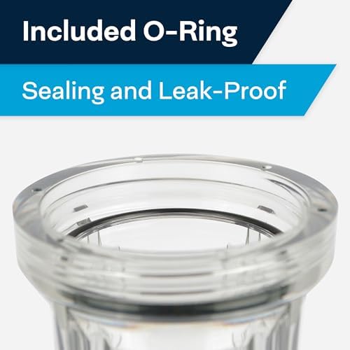 SpiroPure SP-FH-CL14 10 x 2.5 Clear Water Filter Housing 10x2.5, 1/4" NPT - Image 5