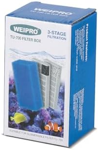 Replacement Cartridge for Aquarium UV Filter TU-700 with Aquarium Filter Foam, Active Carbon and Ceramic Ring(TU700-S) by weipro