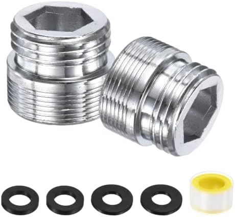 M METERXITY 2-Pack Faucet Adapter, G1/2 Male to M22 Male, for Kitchen by MMETERXITY