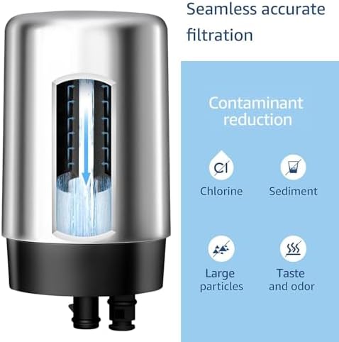 Waterdrop 7027S Faucet Filter Compatible with Brita® Faucet, Chrome, 2 Pack - Image 2