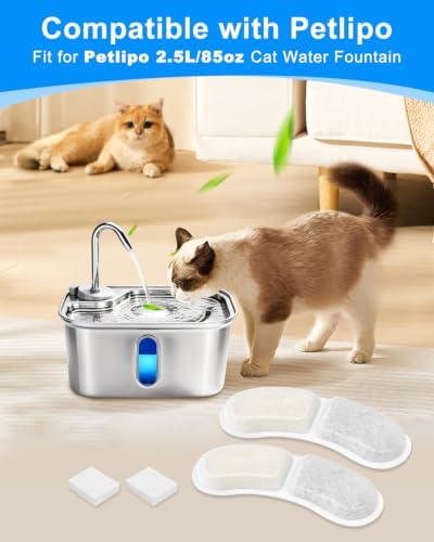 8+8 Pack Cat Water Fountains Filter Compatible with Petlipo 2.5L - Image 2