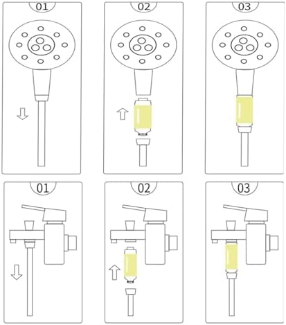 Vitamin C Shower Head Filter for Hard Water Filter Shower Aromatherapy Replacement Cartridge Bathroom Accessories Remove Chlorine Fluoride Heavy Metals Improves Skin Condition Protects Hair Cologne - Image 5