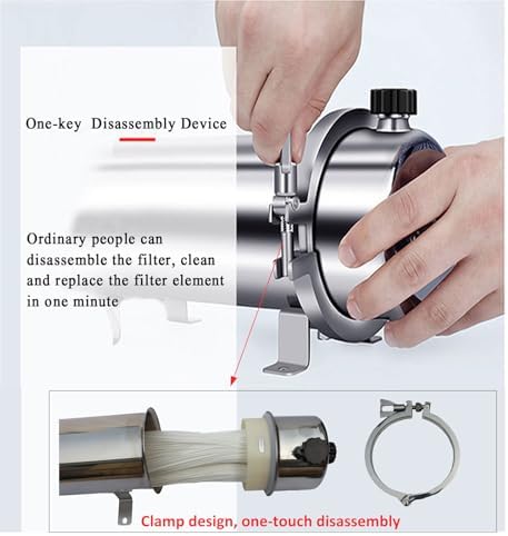 264 GPH Stainless Steel Ultra-Filtration Membrane Filter 0.01 μm PVDF Ultra-Filtration Membrane Washable Water Purifier External Pressure Water Purifier - Image 5