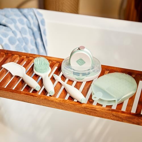 Safety 1st Baby’s 1st Spa Day Kit, Electric Ease Nail File, Soft Bath Mitt, Toddler Toothbrush, Hairbrush & Comb, Baby Grooming Set - Image 5