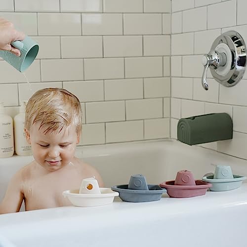 mushie Bath Spout Cover | Soft Silicone Bathtub Faucet Safety Guard for Kids | Universal Fit (Dried Thyme) - Image 3