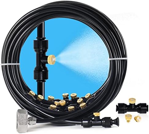 Bonviee 59FT Misters for Outside Patio, 20 Brass Nozzles, 3/4 Inch Adapter by BonvieeDirect
