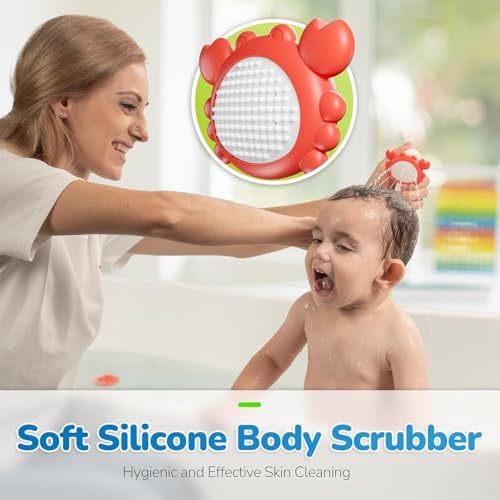 G-WACK Baby Bath Toys Shower Head Sprayer with Water Thermometer for New Borns, Toddlers and Kids | Baby Accessories, and Essentials in Bathtub or Sink | Shampoo Bath Rinser | USB Rechargeable-V2 - Image 5