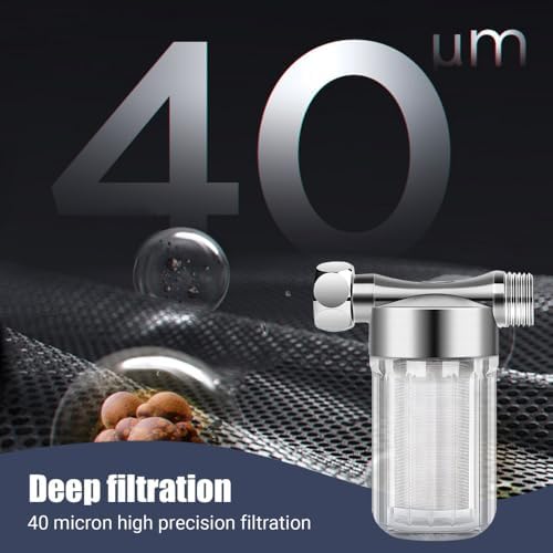 Brass Sediment Filter, Washing Machine Water Filter Garden Hose Sediment Filter for Electric Water Heater Shower - Image 2