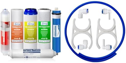 iSpring F6K75 Replacement Under-Sink Water Filters, 6-Stage Reverse Osmosis RO Water Filtration & ACL1 RO Add-on Filter Kit for Standard Reverse Osmosis Systems, 5 Piece Set, 1/4" by Unknown