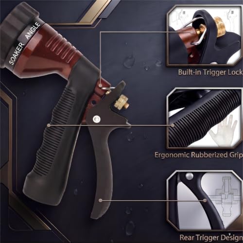GREEN MOUNT Water Hose Nozzle Spray Nozzle, Metal Garden Hose Nozzle with Adjustable Spray Patterns, Perfect for Watering Plants, Washing Cars - Image 5
