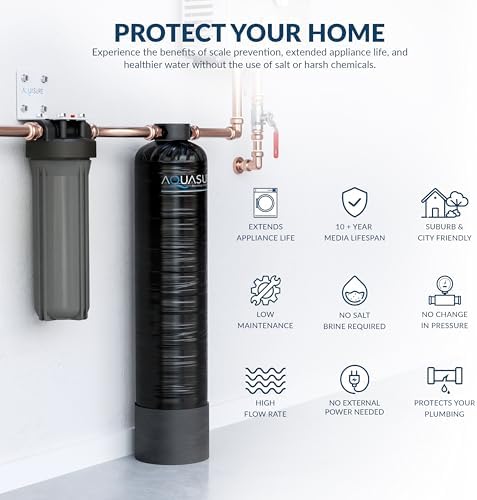 Aquasure Serene Lite Whole House Salt-Free Water Conditioning Descaler System with Triple Purpose Pre-Treatment Filter (800,000 Gallons Salt-Free System) - Image 3