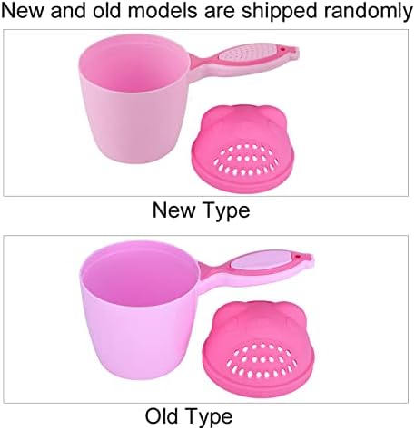 RiToEasysports Baby Bath Cup, Baby Shampoo Cup Cute Kid Wash Hair Rinser Bathing Flusher Protection Eye for Kids Green Pink (Pink) - Image 6