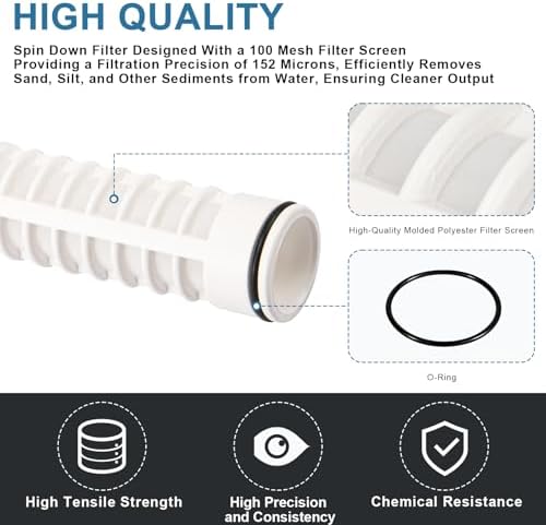 1-1/2" 100 Mesh Spin Down Filter Screen for Rusco & Vu-Flow Filtration - Image 3
