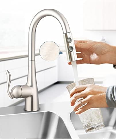 Kitchen Sink Faucet Sprayer Head, 2 Functions Sprayer Attachment for Faucet,Pull Down Faucet Head Replacement Part, G 1/2 Pull Out Spray Head for Kitchen Faucet Tap Sprayer Spout - Image 6