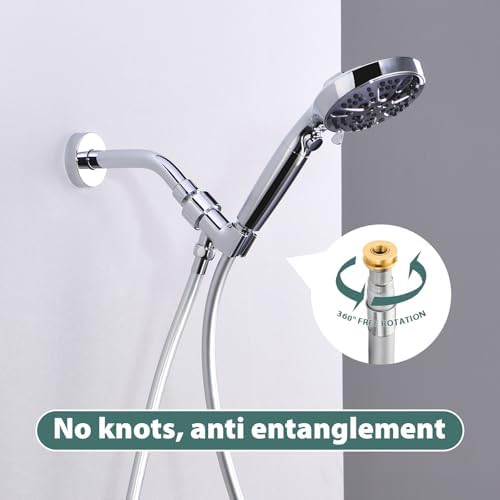 39 Inches Short PVC Shower Hose Replacement Silver - Image 5