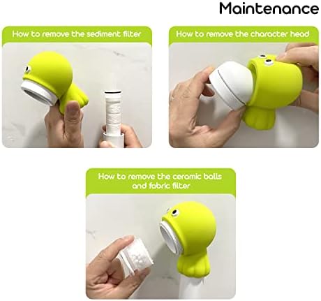 Barumi Livo Handheld Filtered Showerhead for Kids - Octopus Lime | Micro Laser-Cut for Soft Water Spray, Multi-Level Filtration Removes Chlorine and Impurities for Skin and Hair - Image 5