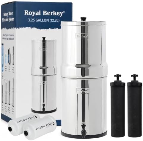 Royal Berkey 3.25 Gal Gravity Water Filter System with 2 Fluoride Filters by Berkey