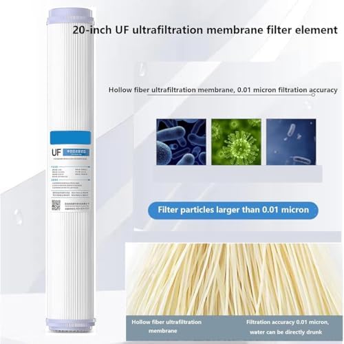 6pcs 20 Inch UF Hollow Fiber Membranes Filter, 0.01 Micrometers High Flow Membrane UF, for Sink Replacement Water Filte - Image 4