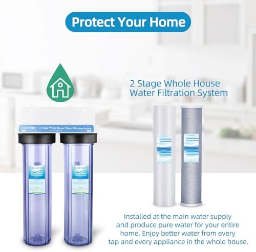 Geekpure 2 Stage Whole House Water Filter System-1" NPT Brass Port - Image 3
