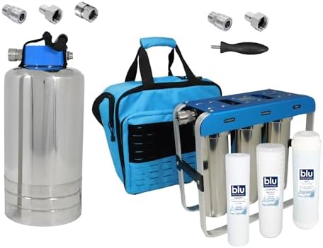 GoBluTech AR3 XLT Water Filtration Unit + Water Softener (Bundle) - 3 Stage Premium Filtration System, for RVs, Vans, and Boats - US Veteran Owned by BLUTECHNOLOGY