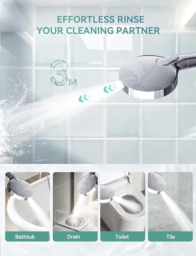 Magichome Filtered Shower Head with Handheld, 10-Mode Adjustable Detachable Chrome Showerhead w/Stainless Hose, Water Softener Filter Beads for Hard Water - Remove Chlorine, Reduce Dry Itchy Skin - Image 5