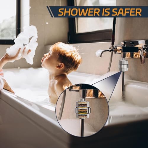 EMBATHER 20 Stage Shower Filter for Hard Water, 1 Cartridge, Chrome - Image 6